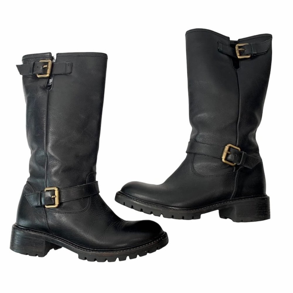 Fendi Black Combat & Moto Boots